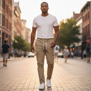 Vuori Ripstop Climber Pants Mens XXL Khaki Tan Organic Cotton Stretch V412
